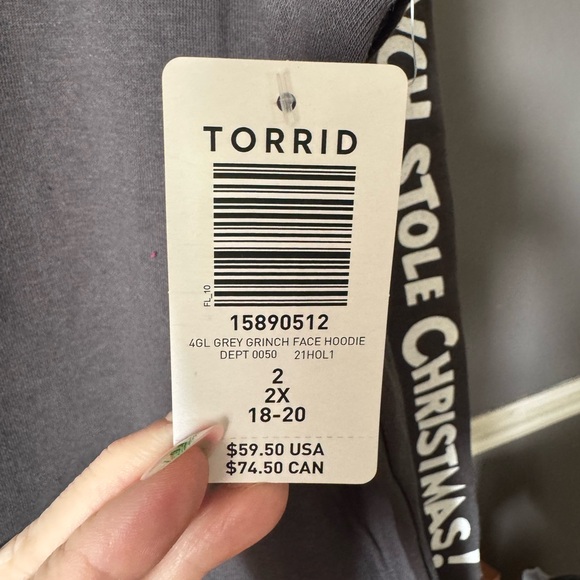 Grinch Face Graphic Men's Sweater - Charcoal - Picture 2 of 3